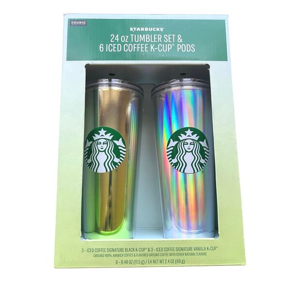 Starbucks Tumbler Set, Iced Coffee, 24oz, Coffee Lover Gift, Fall Girlie, - Picture 1 of 7